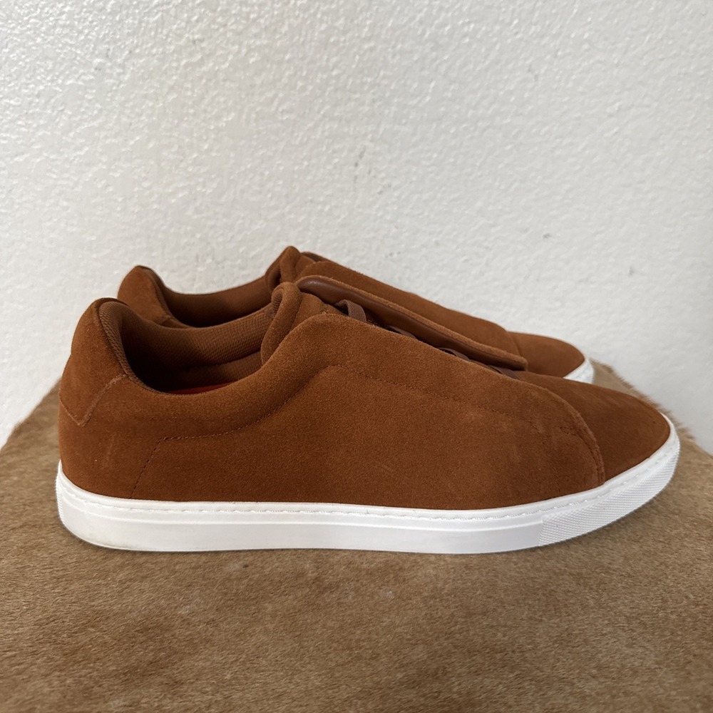 oliver cabell Suede Low Top Sneakers Mens 10 Brown Minimalist Luxury Casual Shoe